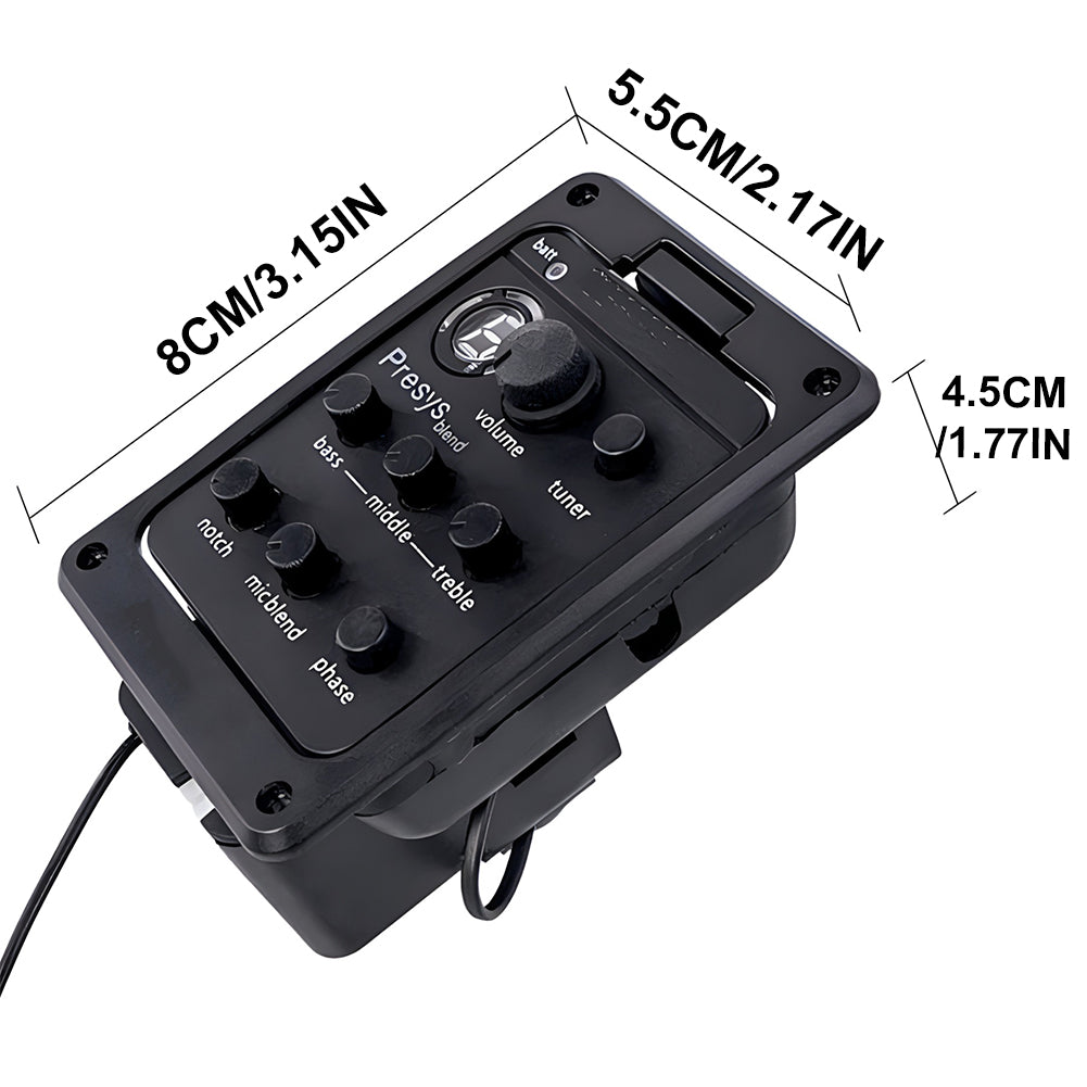 Plastic Guitar Pickup with Tuner, Fishman Presys Blend Preamp EQ, Soundhole EQ, Equalizer for Acoustic Guitars