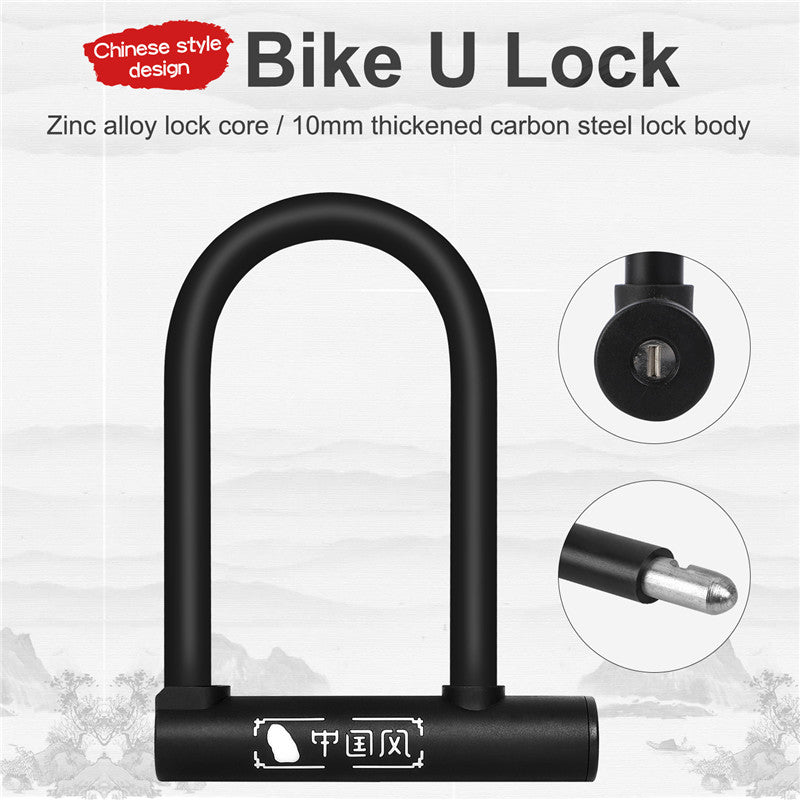 WEST BIKING AntiTheft Bicycle U Lock For MTB  Road Bikes Cycling Steel Security ULocks Durable Bike 2