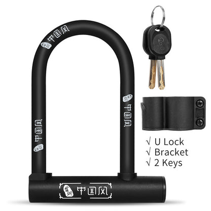 WEST BIKING AntiTheft Bicycle U Lock For MTB  Road Bikes Cycling Steel Security ULocks Durable Bike 6