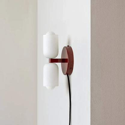 Double Headed French Cream Wind Wall Lamp, Bedroom Living Room Master Light, High Grade Medieval Glass Staircase Lamp