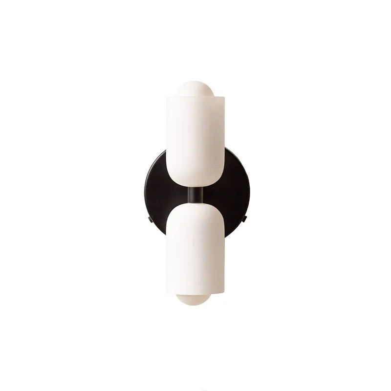 Double Headed French Cream Wind Wall Lamp, Bedroom Living Room Master Light, High Grade Medieval Glass Staircase Lamp