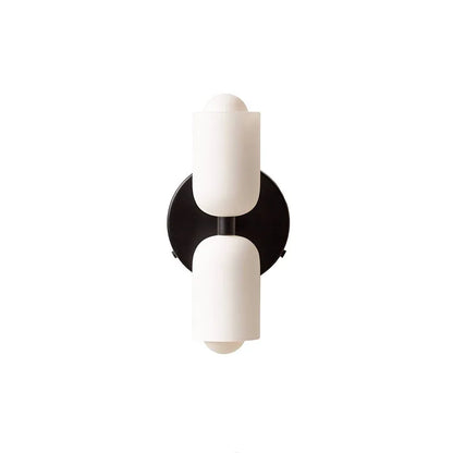 Double Headed French Cream Wind Wall Lamp, Bedroom Living Room Master Light, High Grade Medieval Glass Staircase Lamp