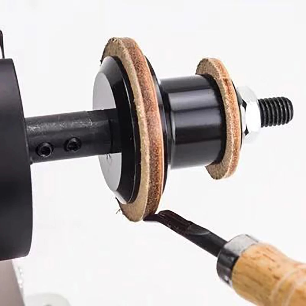 Leather Polishing Burnishing Machine, Professional Leather Edge Grinding Machine Kit for Smooth, Pro Finishes