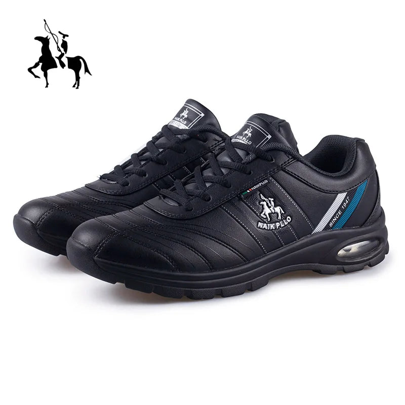 Comfortable Mens Outdoor Leather Casual Sneakers, New Fashion Sports Shoes for Men