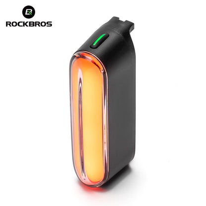 Bicycle Light Magnetic Smart Tail Light, 400mAh LED Lamp, Type-C Recharge, 7 Modes Intelligent Brake Sensor