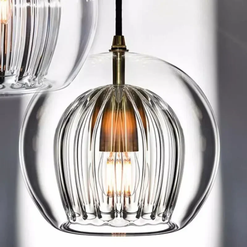 LED Hanging Lamp Modern Glass Pendant Light, Chandelier Lighting Fixtures for Dining Living Room, Home Decor
