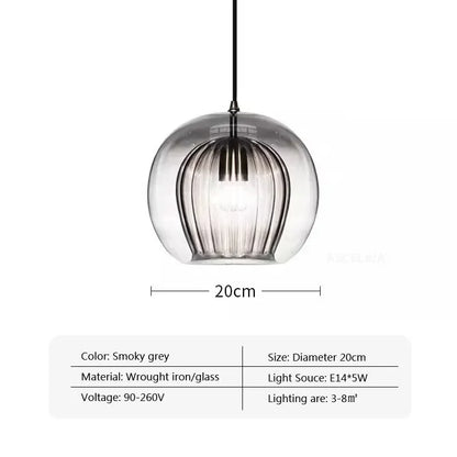 LED Hanging Lamp Modern Glass Pendant Light, Chandelier Lighting Fixtures for Dining Living Room, Home Decor