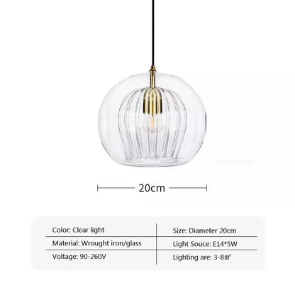 LED Hanging Lamp Modern Glass Pendant Light, Chandelier Lighting Fixtures for Dining Living Room, Home Decor