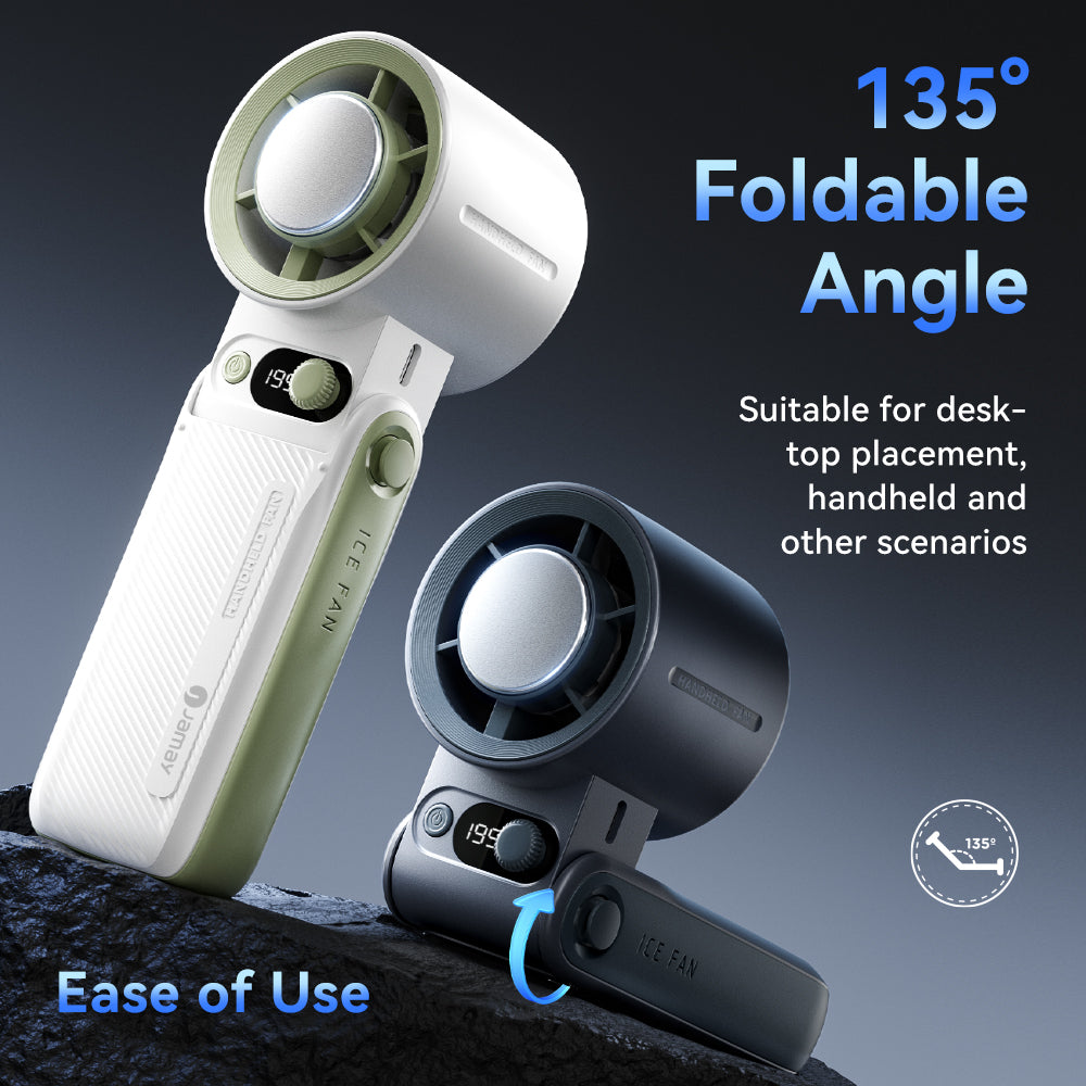 8000mAh Turbo Handheld Fan 199 Adjustable Speeds LED Digital Display Powerful Portable Cooling Fan  6