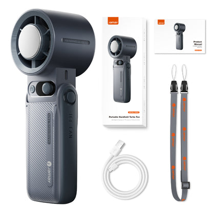 8000mAh Turbo Handheld Fan 199 Adjustable Speeds LED Digital Display Powerful Portable Cooling Fan  8