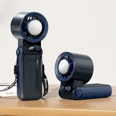8000mAh Turbo Handheld Fan 199 Adjustable Speeds LED Digital Display Powerful Portable Cooling Fan  1