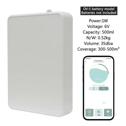 Smart Battery Fragrance Diffuser, Waterless Essential Oil Air Freshener, Hotel Professional Scent Machine