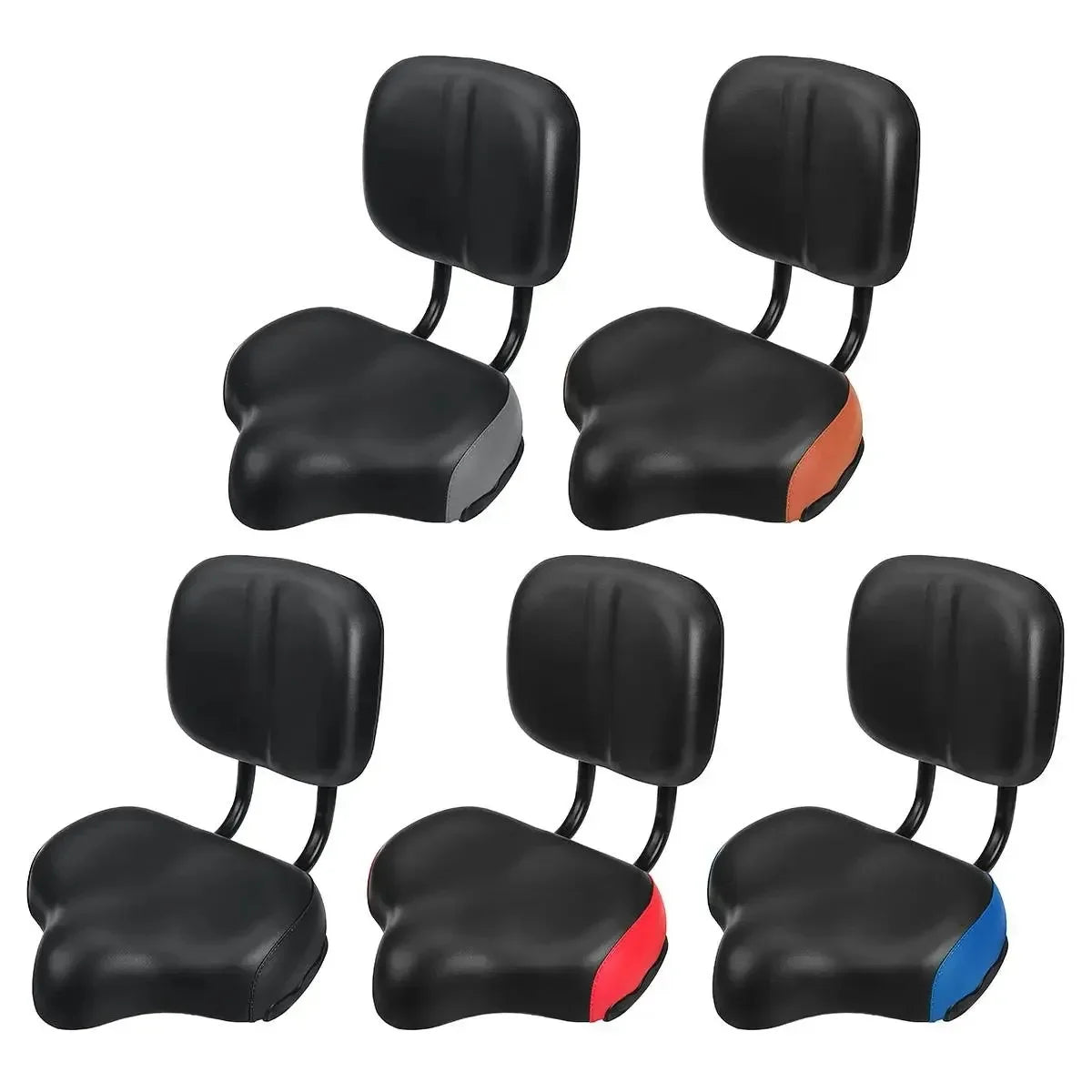 Premium Electric Bicycle Seat, Comfortable Enlarged, Thickened Cushion with Backrest for E-Bikes, Mountain Bikes