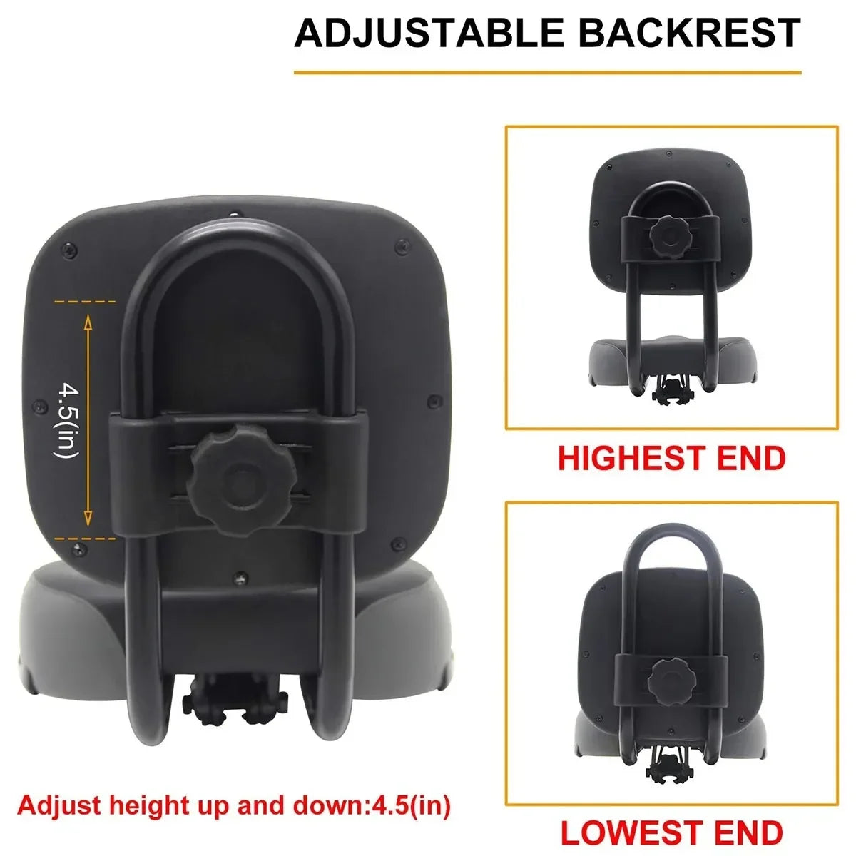 Premium Electric Bicycle Seat, Comfortable Enlarged, Thickened Cushion with Backrest for E-Bikes, Mountain Bikes
