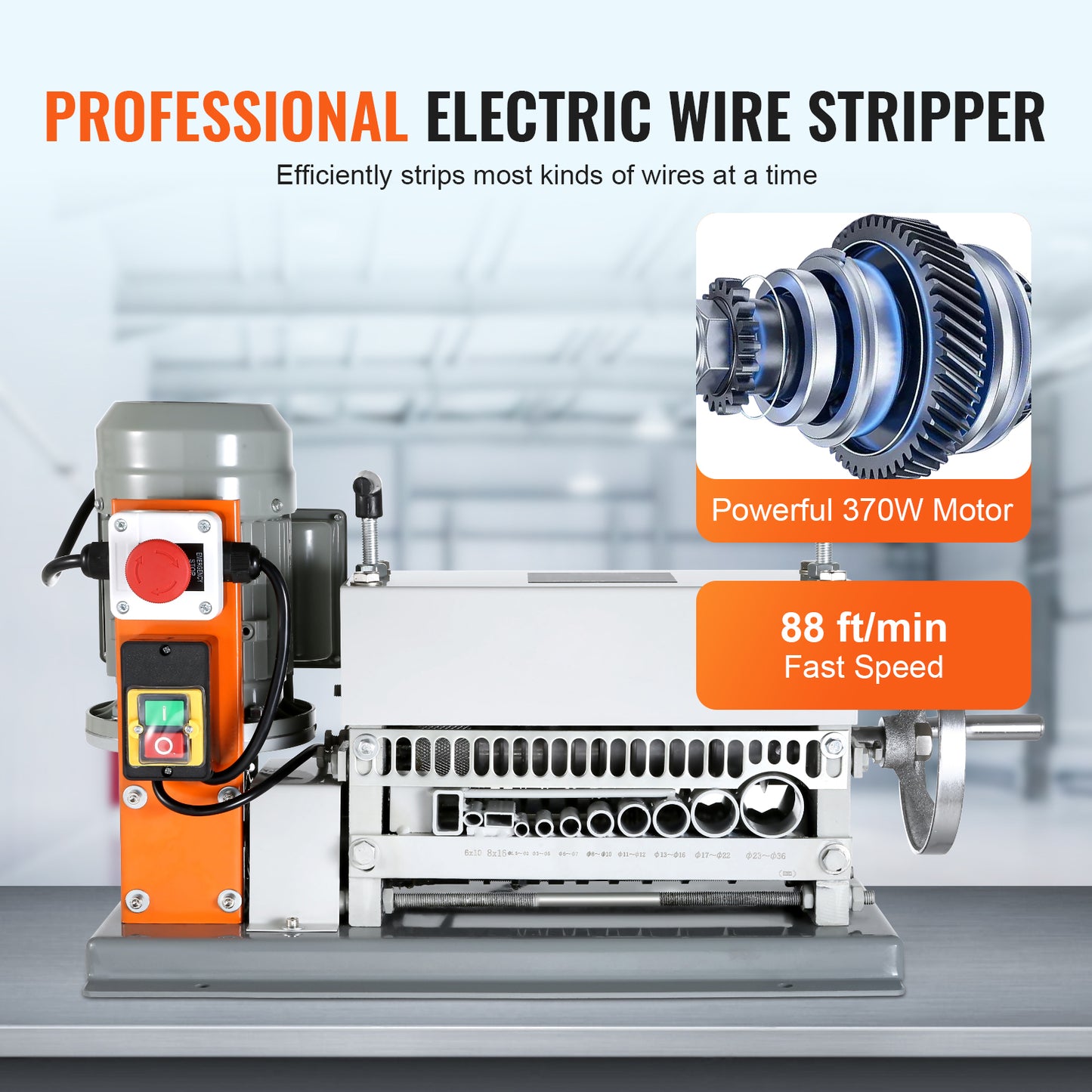 SucceBuy Wire Stripping Machine Electric Manual, Cable Stripper Wire Peeler 11 Channels Scrap Copper Recycling