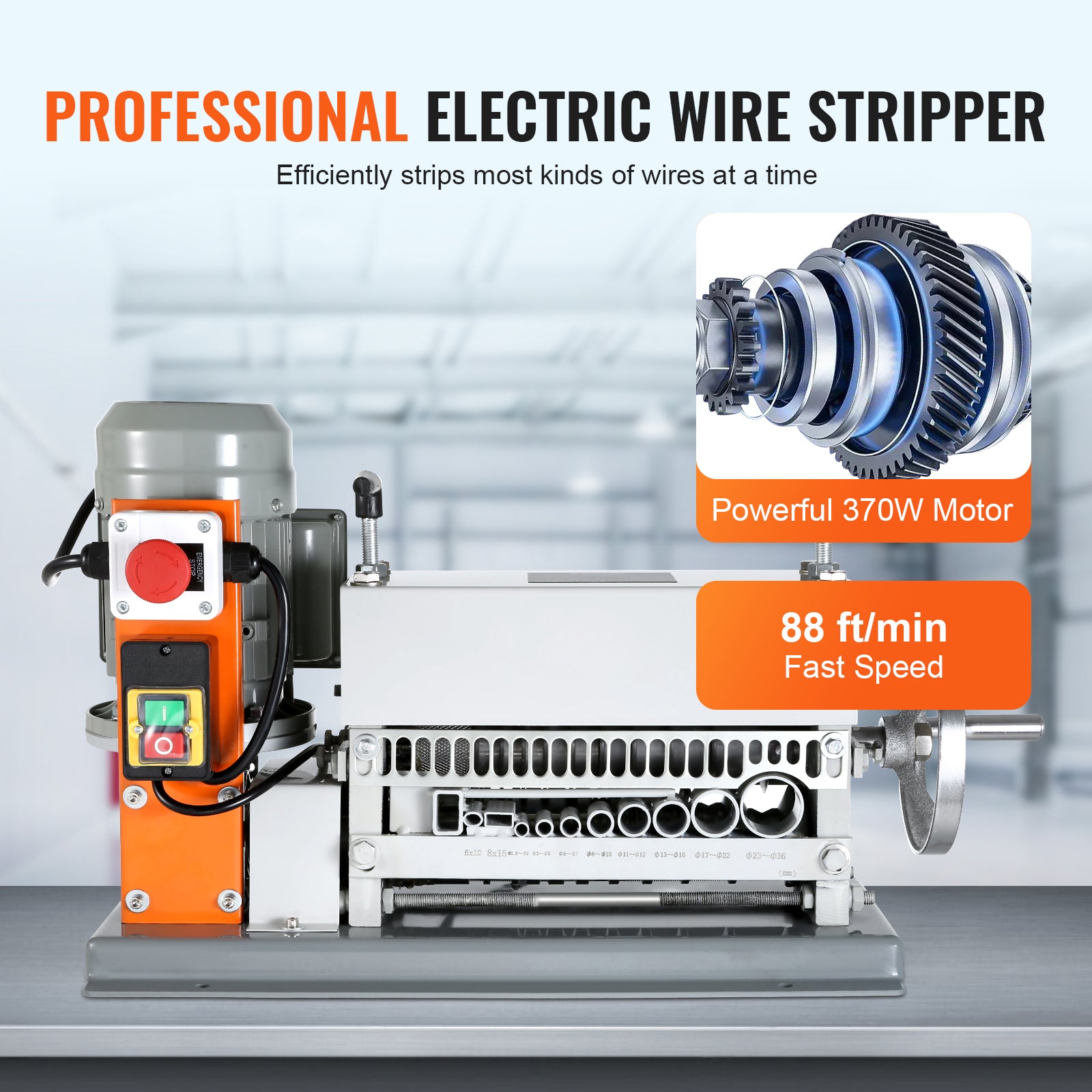 SucceBuy Wire Stripping Machine Electric Manual, Cable Stripper Wire Peeler 11 Channels Scrap Copper Recycling