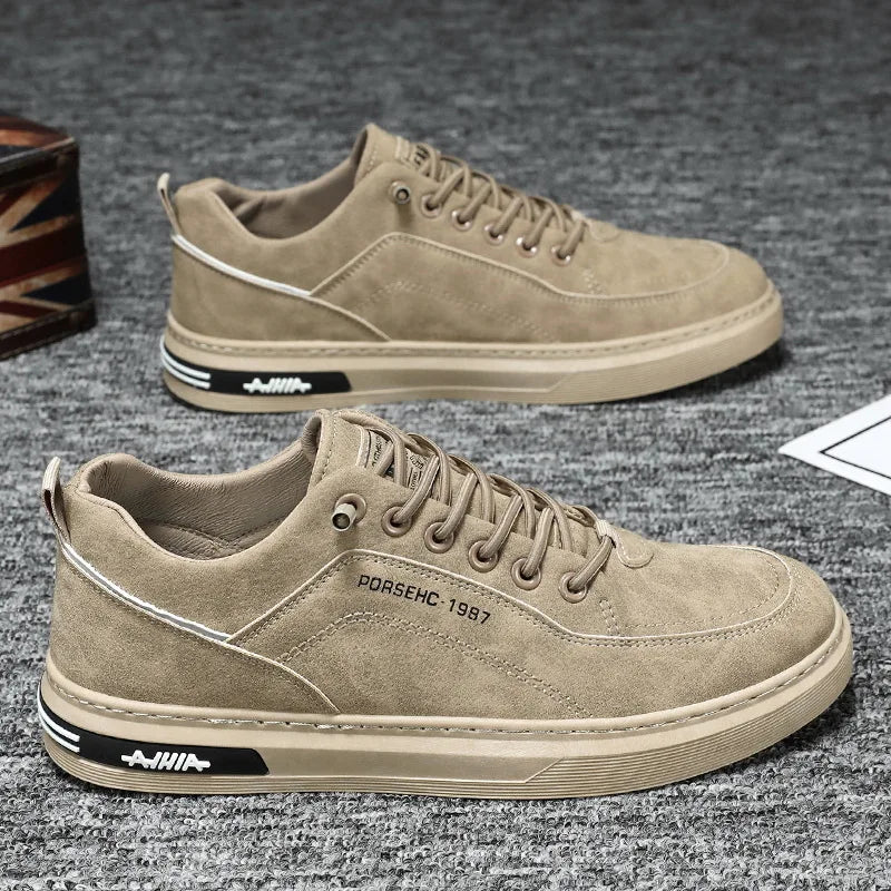 Autumn Mens New Breathable Work Safety Shoes, Trendy Casual Sports Shoes for Motorcycle Riders, Board Shoe Enthusiast