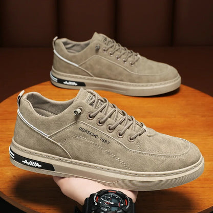 Autumn Mens New Breathable Work Safety Shoes, Trendy Casual Sports Shoes for Motorcycle Riders, Board Shoe Enthusiast