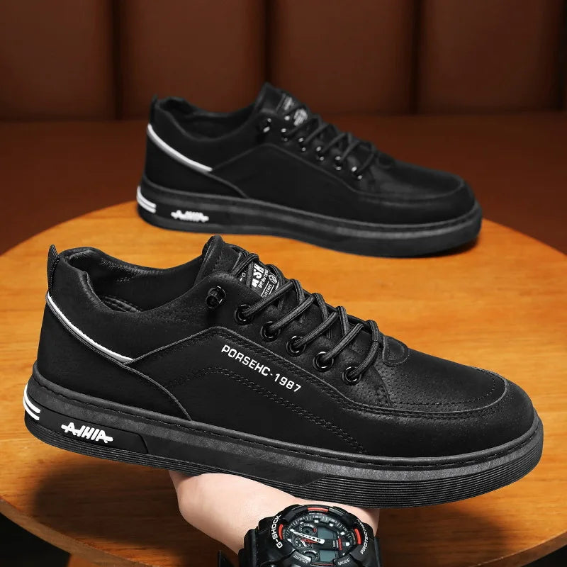 Autumn Mens New Breathable Work Safety Shoes, Trendy Casual Sports Shoes for Motorcycle Riders, Board Shoe Enthusiast