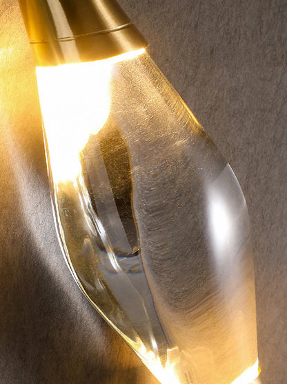 Modern Copper Crystal Wall Lamp Simple Creative Decoration Designer Lighting For Living Room Study  5