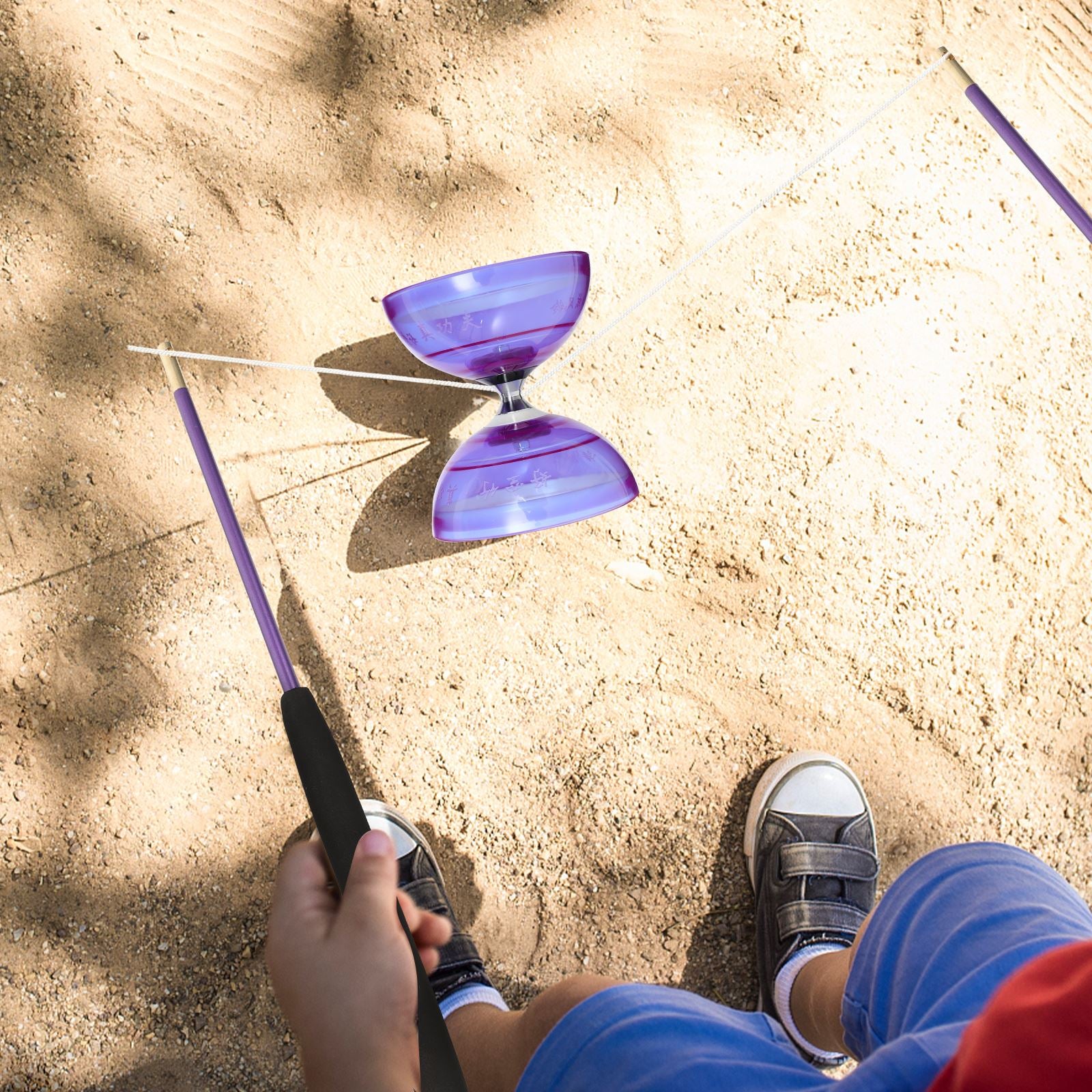 Professional Diabolo of Triple Bearing Diabolo Toy, Chinese Diabolo Yoyo for Beginners & Pros, Fitness Toy