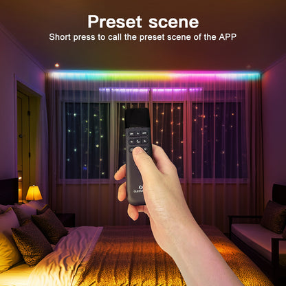 GLEDOPTO WLED Remote Control, WiFi Wireless LED Controller, Brightness Adjust, 4 Scenes Preset Night Light, 50M Distance