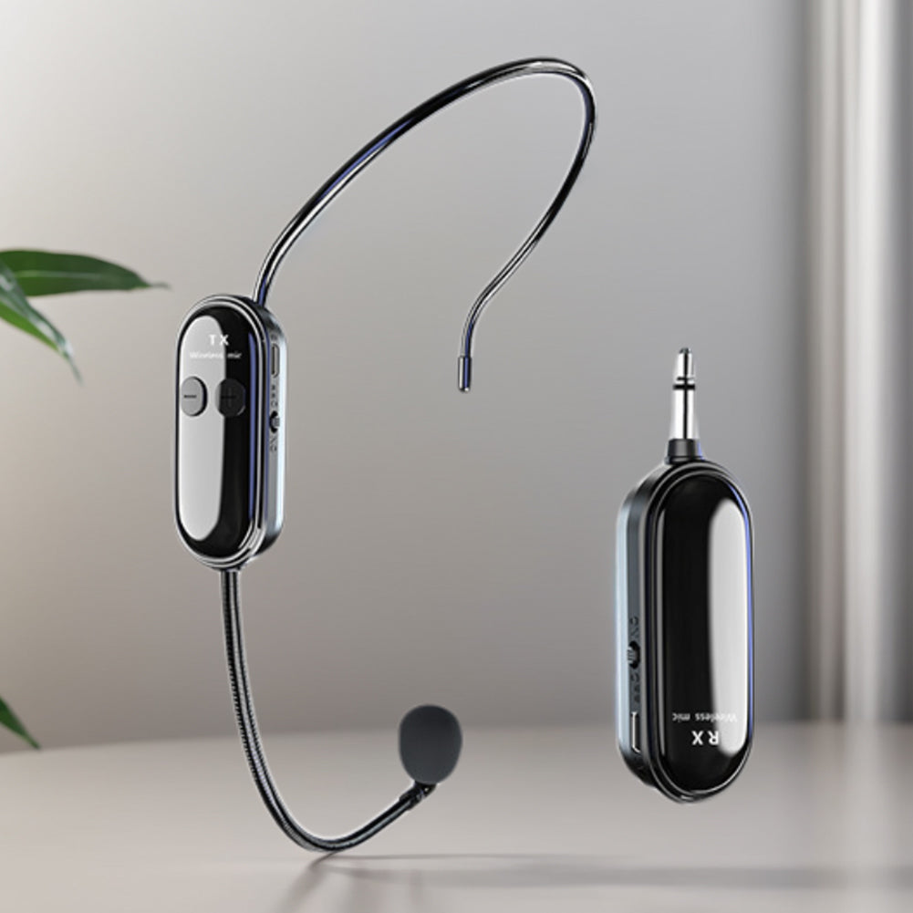2.4G Wireless Headset & Handheld, Long Range 2 in 1 Mic Wireless Microphone System for Voice Amplifier Stage Speakers