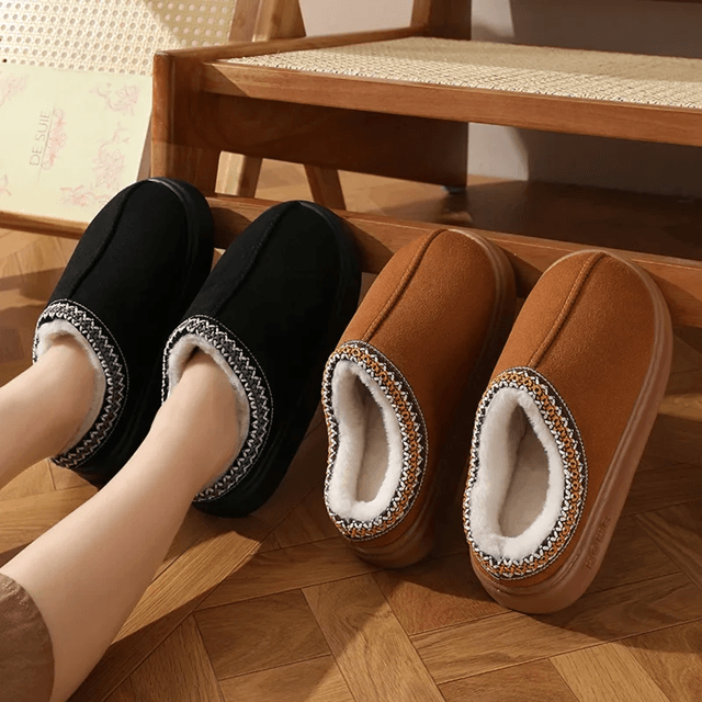 CozyStep Fluffy Platform Slippers For Women Winter Warm Comfort 1