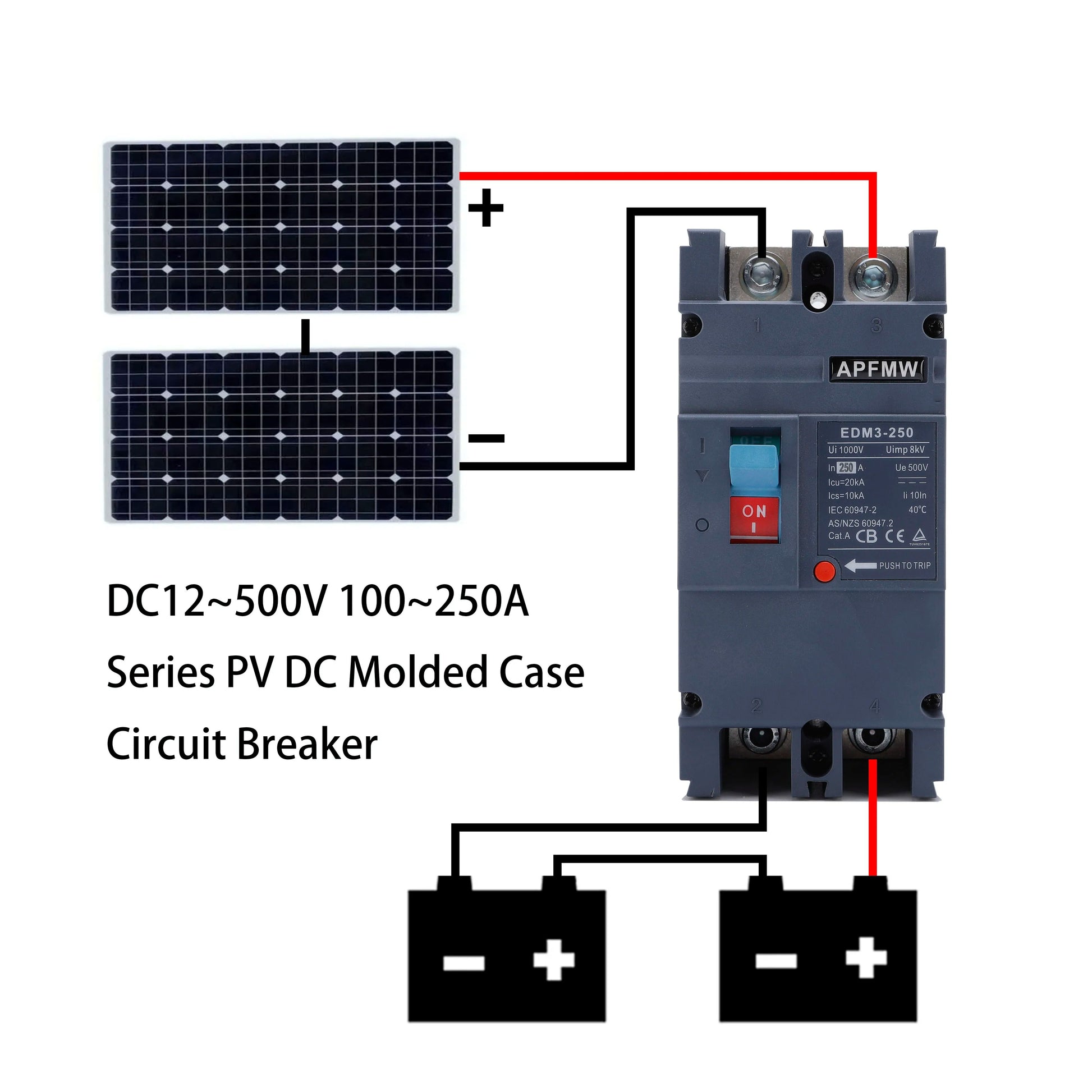 Solar DC Circuit Breaker With Overload Protection And Battery Isolator 2