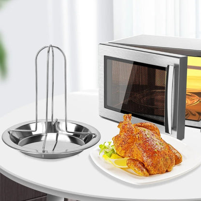 Carbon Steel Nonstick Chicken Roasting Rack For Grill Oven BBQ 2