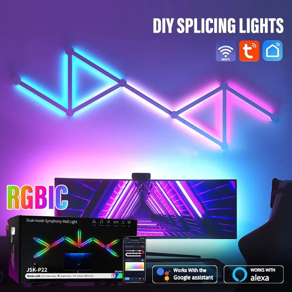 LED Smart Wall Lamp RGBIC Light Bar for Immersive Atmosphere Lighting