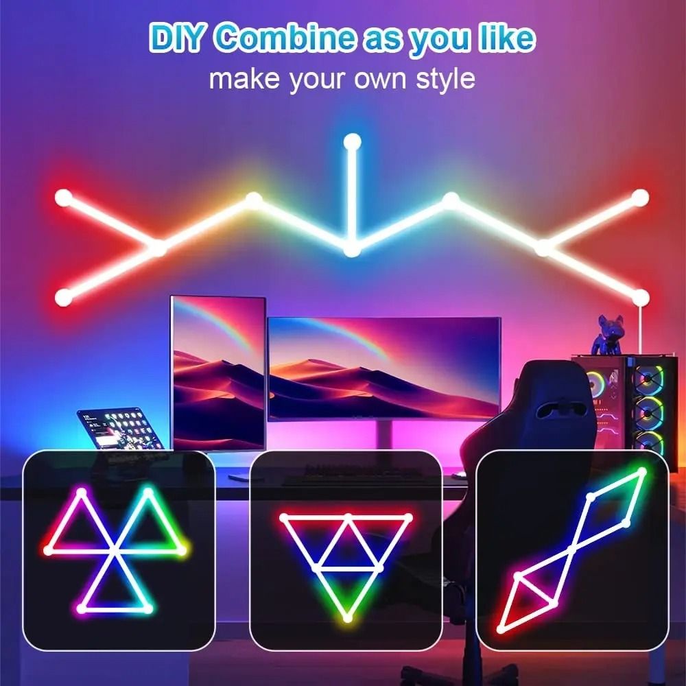 LED Smart Wall Lamp RGBIC Light Bar For Immersive Atmosphere Lighting 2