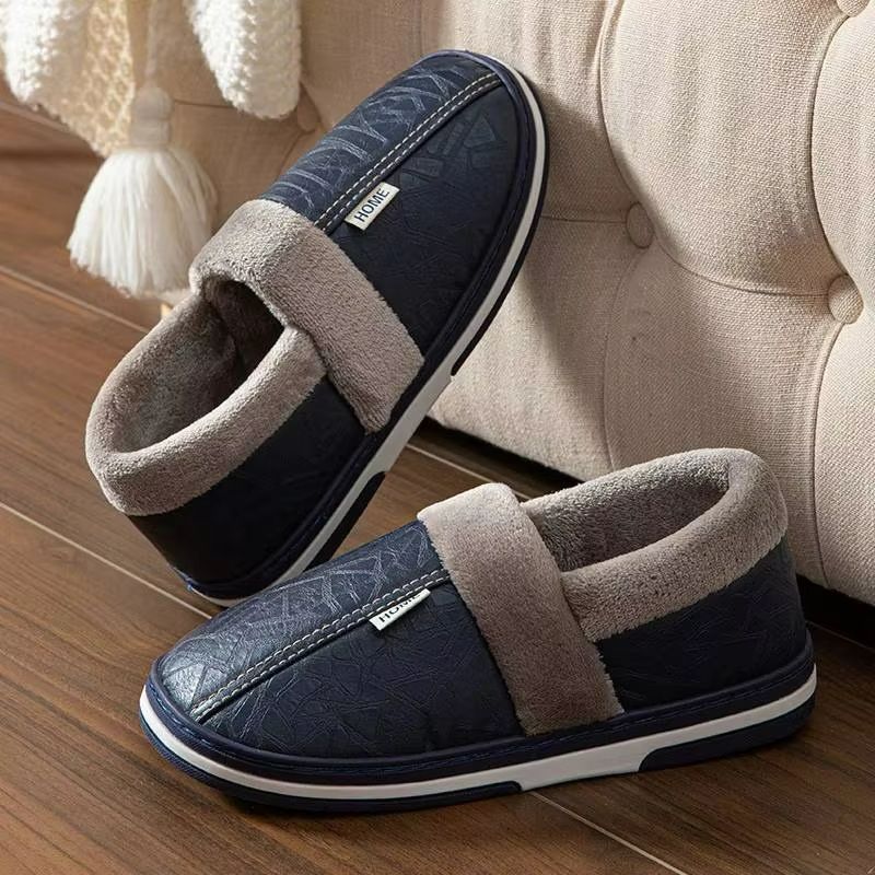 CozyStep Mens Winter Plush Slippers  Waterproof Warm  Durable 1
