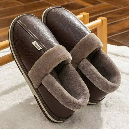 CozyStep Mens Winter Plush Slippers  Waterproof Warm  Durable 2