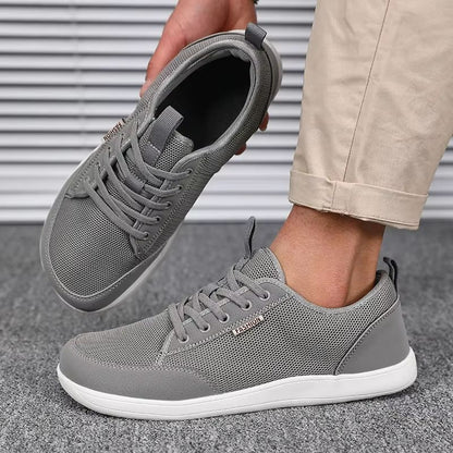 StrideFlex Mens Wide Toe Barefoot Sneakers  Breathable Lightweight  Trendy 6