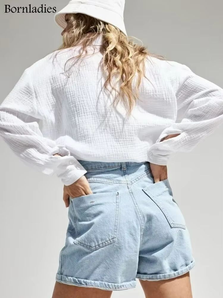 BreezeCotton Womens Long Sleeve Shirt  Lightweight Stylish  100 Cotton Comfort 2