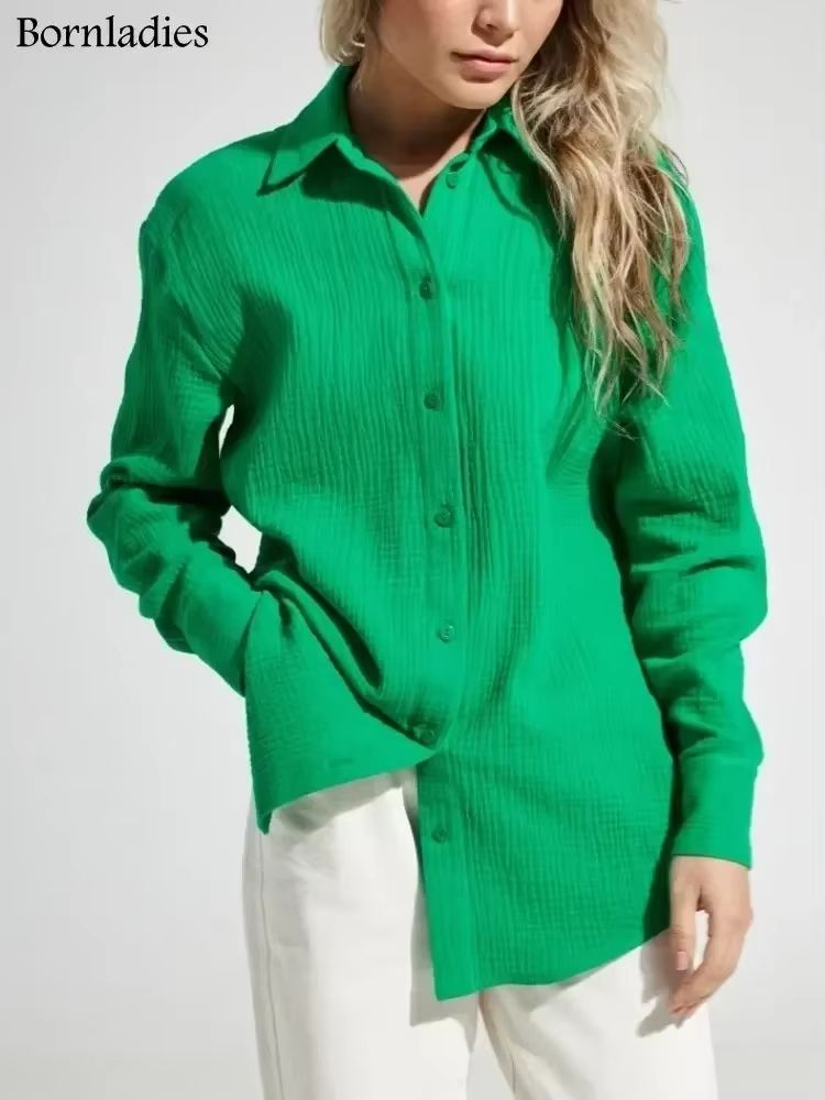 BreezeCotton Womens Long Sleeve Shirt  Lightweight Stylish  100 Cotton Comfort 7