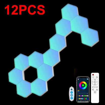 Modular RGB LED Hexagon Wall Light Panels With App And Music Sync 7