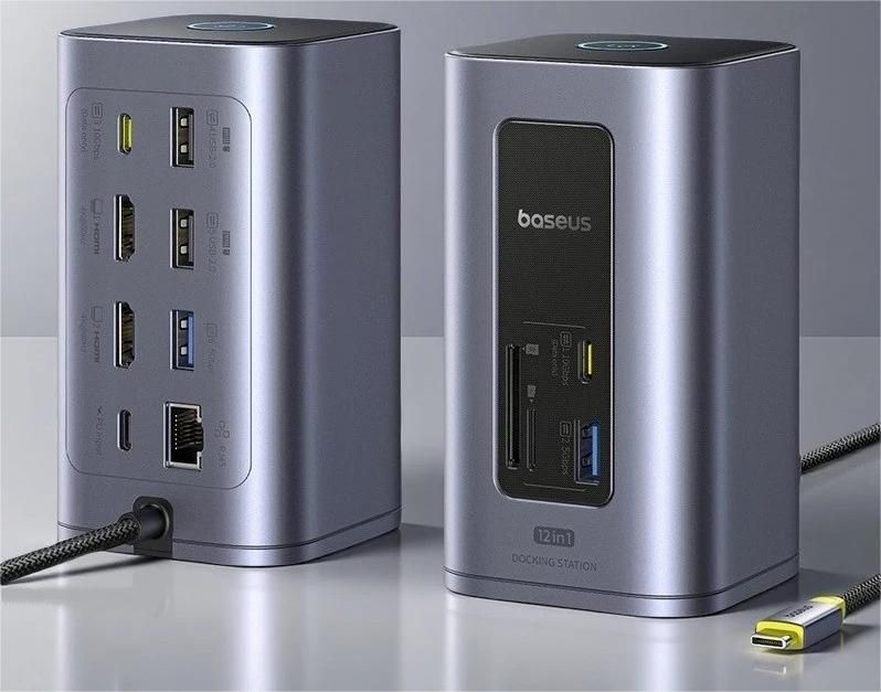 Versatile 12 in 1 USB C Docking Station with Dual 4K Display and Ethernet