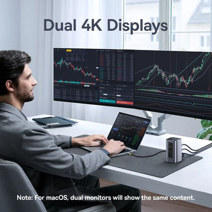 Versatile 12 In 1 USB C Docking Station With Dual 4K Display And Ethernet 1