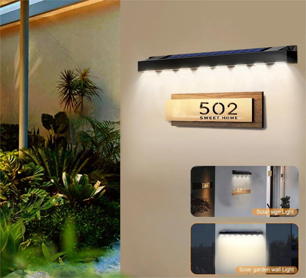 Solar Powered LED Exterior Wall Lamp For Outdoor Ambient Lighting 1