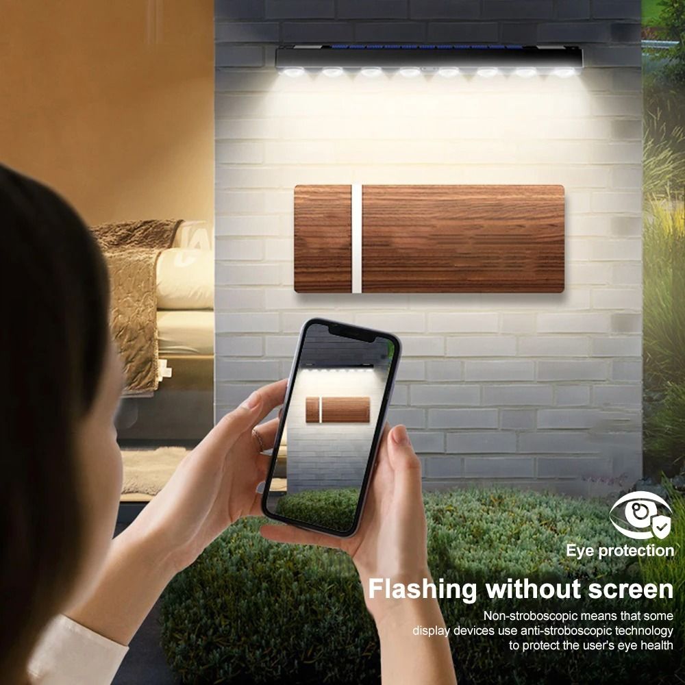 Solar Powered LED Exterior Wall Lamp For Outdoor Ambient Lighting 2