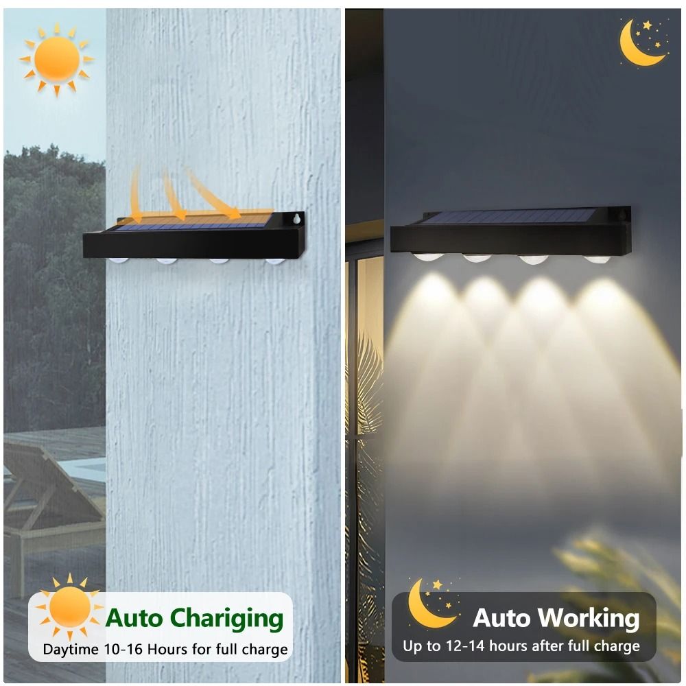Solar Powered LED Exterior Wall Lamp For Outdoor Ambient Lighting 5