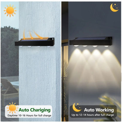 Solar Powered LED Exterior Wall Lamp For Outdoor Ambient Lighting 5