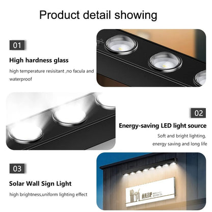 Solar Powered LED Exterior Wall Lamp For Outdoor Ambient Lighting 6