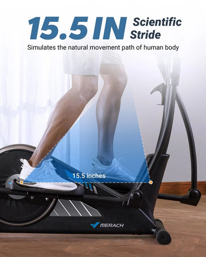 Quiet Magnetic Elliptical Trainer With Adjustable Resistance And App Support 1