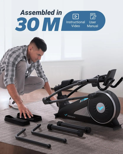 Quiet Magnetic Elliptical Trainer With Adjustable Resistance And App Support 3