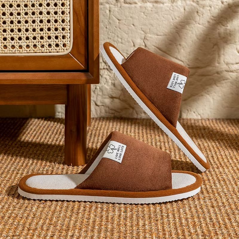 Mens Non Slip Linen House Slippers Soft Sole Indoor Comfort Shoes For Spring And Summer 3