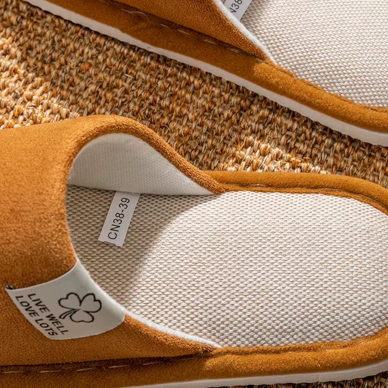 Mens Non Slip Linen House Slippers Soft Sole Indoor Comfort Shoes For Spring And Summer 4