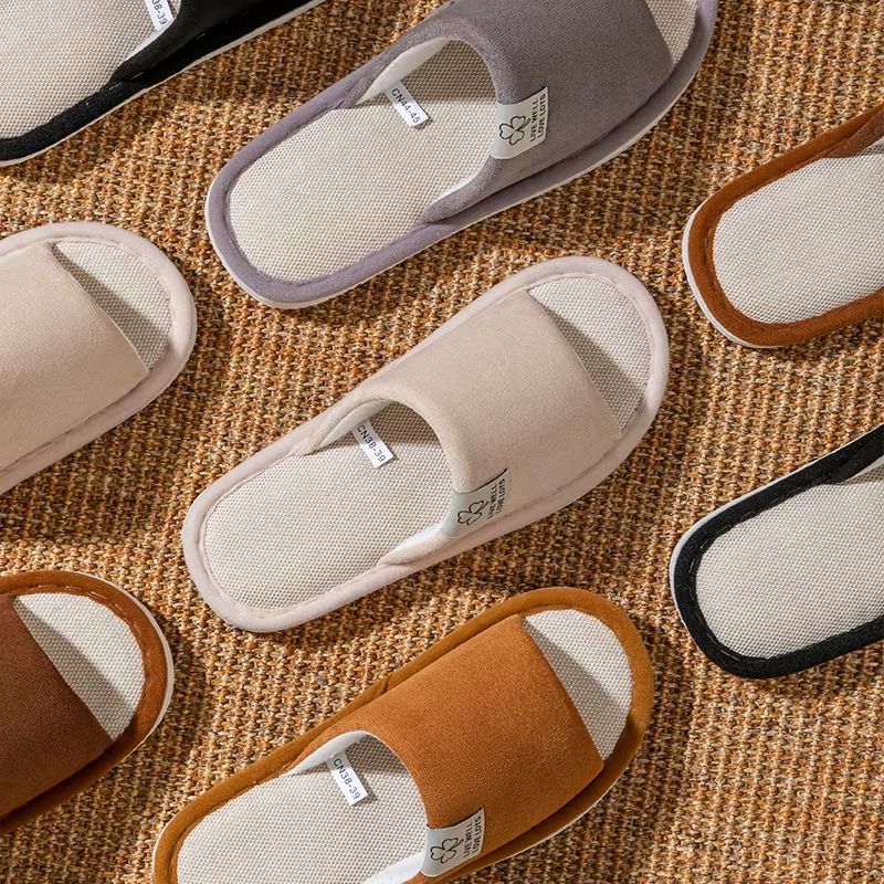 Mens Non Slip Linen House Slippers Soft Sole Indoor Comfort Shoes For Spring And Summer 5